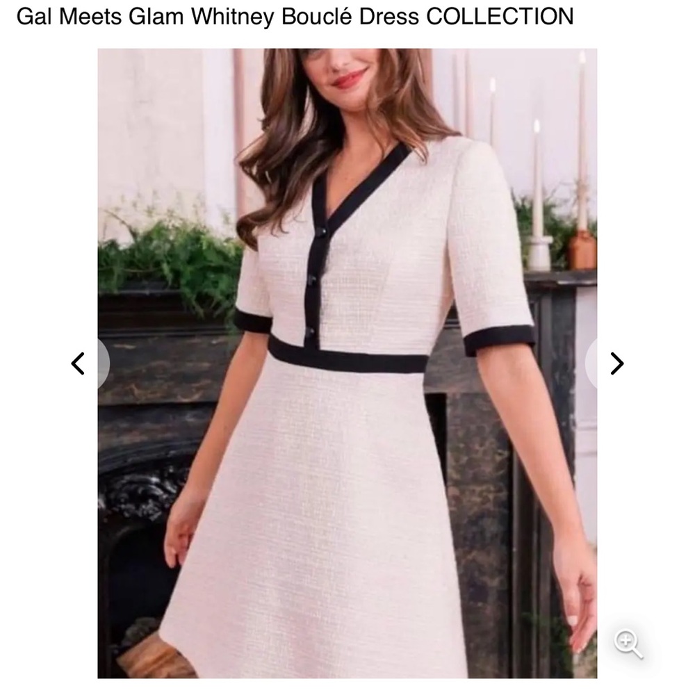 Gal Meets Glam Black and White A-Line Mini Dress